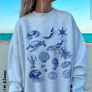 Under the sea creatures crewneck